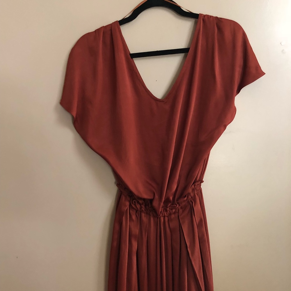 Satin Free People midi dress - Picture 4 of 8